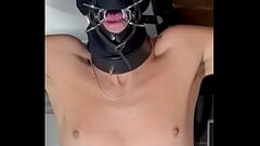 Open mouth gag, drooling Thumb