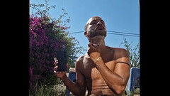 brown daddy shaving his beard Thumb