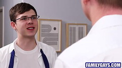 Step dad teaching step son how to use cock ring | Old &amp_ young gay sex Thumb