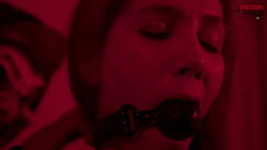 The Enigmatic and two Latin submissive girls, a busty blonde and a redhead with a big ass Thumb