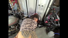 Italian biker girl got all the cum on her helmet Thumb