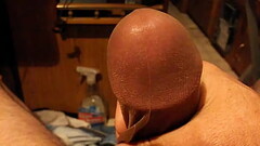 Dick in Hooter'_s pantyhose masturbation with cum shot Thumb