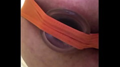 Farts with dildo in asshole Thumb