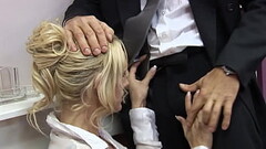 Slutty blonde secretary fucked on table Thumb