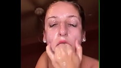 Girl trashes her face Thumb