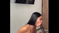 cute brunette enters her stepbrother'_s room and gives him a sloppy blowjob -amateur couple- nys Thumb