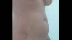 Mixed Ebony Teen takes a shower Thumb