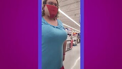 Sissy Hazel wears a dirty thong on her face in walmart! Thumb