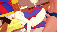 Pomni (digital circus) solo lleva una toalla y quiere follar (versi&oacute_n hentai) Thumb